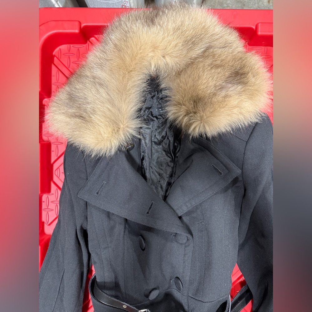 Twin-Set Black Button Coat With Belt Twin Set Det… - image 2